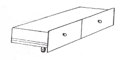 Shaker 2 Drawer Under Bed Unit - Side by Side, 81"W